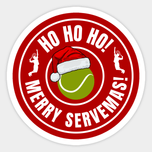 Tennis Christmas Sticker